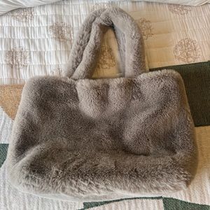 Fuzzy tote bag
